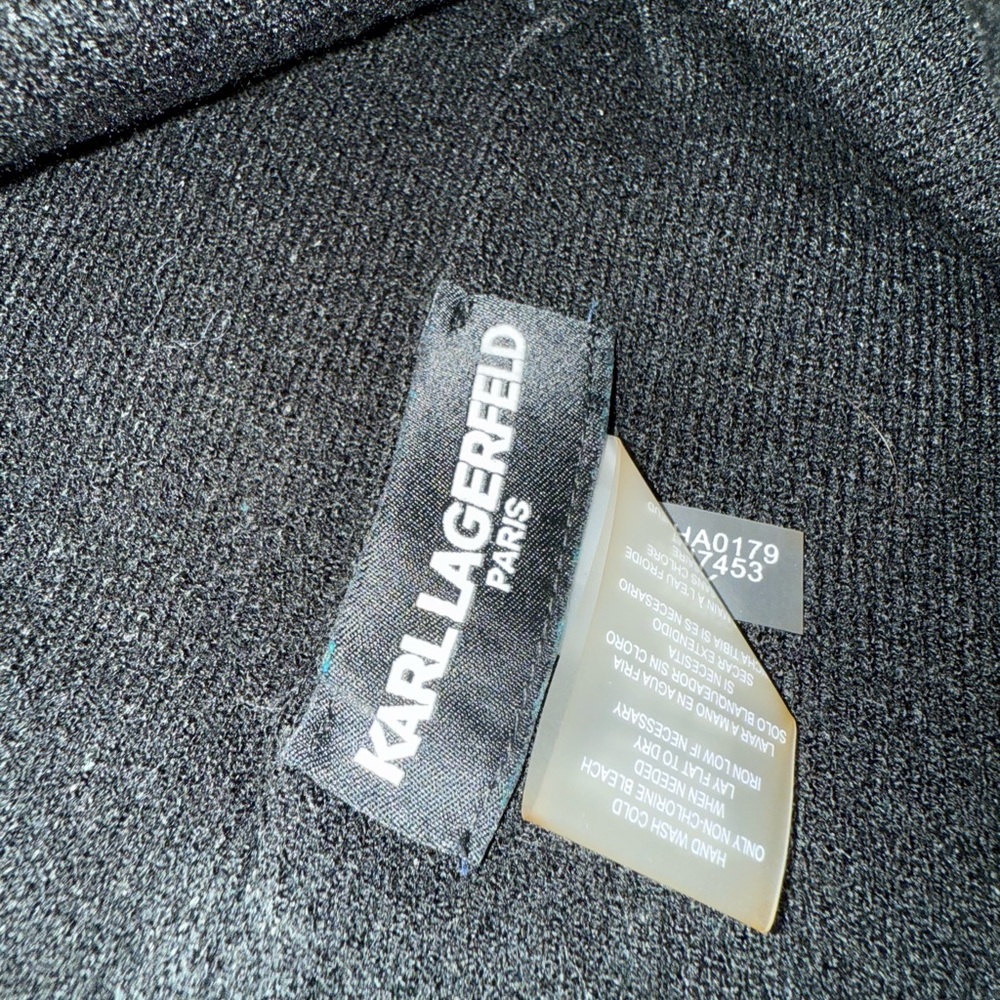 Karl Lagerfeld Black Icon Cat Knit Hat - Picture 2 of 4